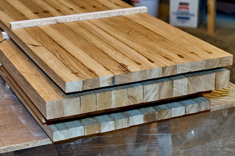 natural oak wood glued panels 