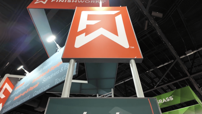 finishworks booth at international woodworking fair education conference 2024